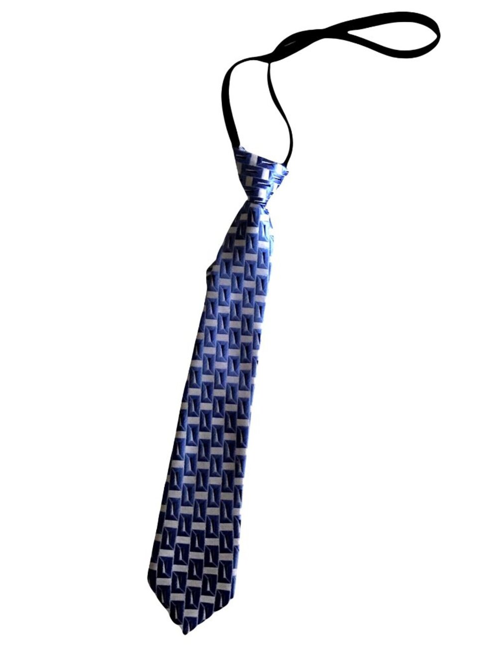 Toddler Boy  adjustable Tie Color Blue/ Grey